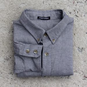 Grey oxford style dress shirt from Uniform